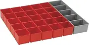 Bosch ORG53-RED Organizer Set for i-BOXX53, Part of Click and Go Mobile Transport System, 26-Piece