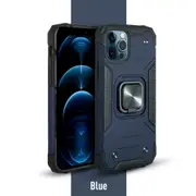 Cover Shockproof Case Magnetic Iphone Metal Ring Holder IPhone 13 Pro Max Blue