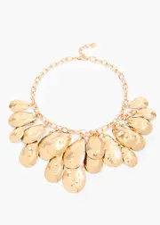[Taking Shape] Taking Shape Petal Statement Necklace in Gold - Women's Accessories Gold