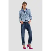 Replay Womens Denim Short Jacket Stonewashed Blue