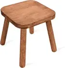 Solid Wood Natural Melamine Brown Small Wooden Foldable Bench Seat Seating Stool