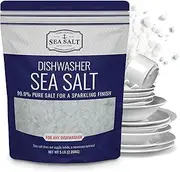 [Sea Salt Superstore] Dishwasher - All-Natural Water Softener for a Clean Finish - Compatible with Bosch, Miele, Thermador, Whirlpool Dishwashers and More - Food-Grade Coarse (5 lb Bag)