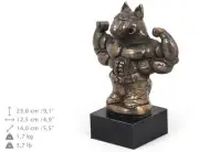 Bull Terrier Macho, dog bust marble statue, ArtDog Limited Edition, AU