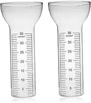 Rain Gauge 2Pcs Electric Torch Shaped Borosilicate Glass Water Gauge for Rain with Scale Transparent Replacement Measuring Tool for Outdoor Outdoor, Gauges for Yard-