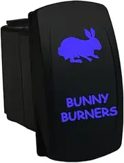 12V 20A / 24V 10A ON-Off Rocker Switch Bunny Burners 627B Universal fits Toyota Nissan Holden Mitsubishi Ford Amarok etc. Dual LED in Blue