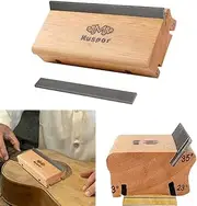 AZURAOKEY 3/23/35 Degree Fret End Beveling File – 3 in 1 Guitar Fret Crowning File for Fret End Dressing, Shaping & Deburring | Multi-Angle Fret End Trimming & Polishing Tool for Guitars