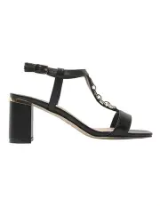 [Easy Steps] Unicorn Sandals in Black Leather