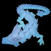 3D Dragon Toy | Articulated Fidget Dragon,11.8inch Joint Mobility Crystal Dragon 3D Printed for Home Car Desk Decor