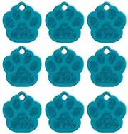 Wholesale 100Pcs Blank Pet Tag Nameplate Custom Dog Tags Personalized Pet Tag Pendant Pet Name Tag Pendant Tags Cat Dog Collar Accessories,Blue,32X35X1.2mm