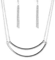 Paparazzi Necklace - Come Rain Or MOONSHINE - Silver