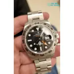 勞力士 216570 ROLEX 探2 探險家II 黑色面盤 大橘針 兩地時間 非 16570