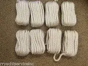DOCK LINE 1/2X25FT DOUBLE BRAID GOLD WHITE 40041 SPLICED 8 PACK DOCKLINE NYLON