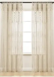 Lush Decor Boho Macrame Textured Cotton Window Curtain Panel 40x63 Set Of 2