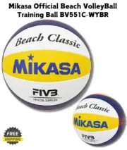 Mikasa Official Beach VolleyBall FIVB Training Ball Classic BV551C-WYBR 66-68cm