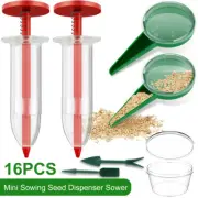 16Pcs Mini Sowing Seed Dispenser Sower Set Manual Handheld Seed Spreader-.-