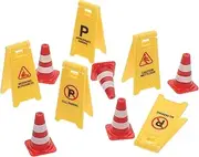Toddmomy 10pcs Doll House Model Boys for Traffic Sign Mini Traffic Sign Traffic Cones Pretend Street Signs Traffic Signs