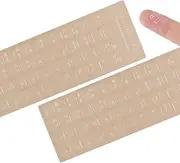 2 Pack Transparent Korean Keyboard Stickers, Transparent Background with White Lettering for Computer Laptop Notebook Desktop, Replacement Computer Keyboard Stickers (Korean).