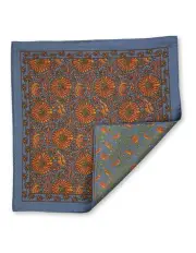 [Declic] Priory Reversible Pocket Square in Steel