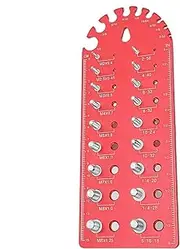 Nut & Bolt Thread Checker - Nut & Bolt Thread Tool, Nut & Bolt Measuring Tool | Convenient Thread Quick Measurements Nut Gauge Tool, Precise Sturdy Bolt Nut Identifier Guage for Construction Work