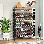 Tribesigns Upgraded 10 Tiers Shoe Rack, Large Capacity Shoe Shelf, Tall Shoe Organizer for 50 Pairs, Space Saving Shoe Storage