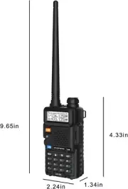 BAOFENG UV-5R+ Plus Two Way Radio, Long Range for Adults Rechargeable with Earpi