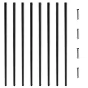 Staircase Metal Balusters, 3/4'' Round x 32'' Long Aluminum Decorative Banister Spindles, 101 Pack Deck Baluster with Screws, Classic Hollow Deck Railing Satin Black Powder Coated for