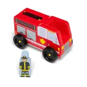 Melissa & Doug Wooden Fire Engine Emergency Vehicle and Play Figure
