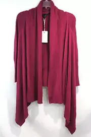 Ted Baker London Fiyyona Wrap Waterfall Open Cardigan Womens size 0/2 US Maroon
