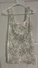 NWT House of Harlow 1960 Green and White Floral Mini Dress, Size 8