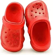 [HoEase] Casual Bright-Colored Clogs for Kid's, Toddlers, Girls, Breathable Lightweight Children's Garden Shoes for Beach Pool, Anti Slip Sandals Clogs, Water Shoes Summer Slides for Babys Blue