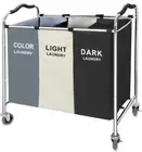 Laundry Basket with Wheels, 240L Laundry Hamper with 3 Clothes Hamper Bag for...