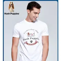 在飛比找蝦皮購物優惠-Hush Puppies暇步士男裝夏新純棉印花圓領短袖T恤3