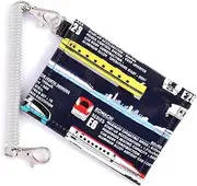 N5913400 Pass Case, Boys, Kids, Commuter Holder, Train, Bi-Fold, Coil Chain Hook, Departure Super Express Colorful Candy Style