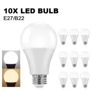10X LED Bulb E27/B22 Cool Warm White Globe Light Indoor Bayonet Screw Led Bulb