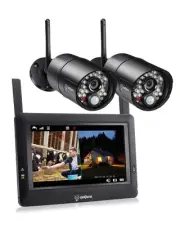 Wireless Security Camera Monitor System with 7" Touchscreen Monitor & 2PCS HD...