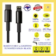 Baseus PD 20W USB Type C to iP Fast Charging Cable Data Transfer Wire for iPhone