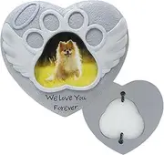 Générique Dog Cemetery Decorations, Love Heart Memorial Stone, 5.71 x 0.63 x 5.12 Inches, Resin Puppy Tombstone, Pet Loss Gift, Outdoor Bereavement Remembrance for Grave and Garden (White)
