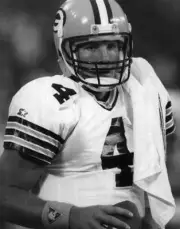 Brett Favre Green Bay Packers looks on 1990s Old Photo