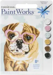 Paint Works Paint By Number Kit 8"X10"-Dog Love 73-91693
