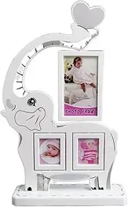Picture Frame Cute Creative Wall-Mounted Children's Photo Frame Table 3 Inch 5 Inch Giraffe Elephant Baby Photo Frame Combination Photo Frame Photo Frames (Color : B)