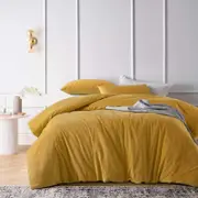 Vintage Design Cotton Velvet Gold Harmony Quilt Cover Set