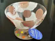 Lolita , Love My Sundae, Cookie Dreams, glass, hand pai ted bowl , NWT