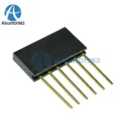 50pcs 6 Pin 2.54 mm Stackable Long Legs Femal Header For Arduino Shield