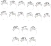 [Abaodam] 18 Pcs New Years Eve Party Supplies New Years Eve Tiara Holiday Headband New Year Hairbands New Year Tiaras Rhinestone New Year Tiara 2023 Party Hair Hoops Flash Child Crystal