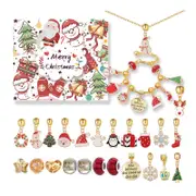 Catzon Christmas Calendar DIY Beads Bracelet Making Kit for Girls with Gift Boxed-Necklace Bracelet