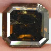 Brown Diamond Asscher Cut Fancy Color Certified Natural Polished I1 4.46 Carat