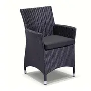 Caesar 6 - 7 pce Stone and Wicker Outdoor Dining Setting - Outdoor Stone Dining Settings