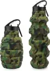 Know Collapsible Travel Water Bottle18Oz, Reuseable BPA Free Silicone Foldable W