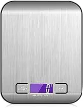 Digital Food Scales Electronic High Precision Weight Ingredients Kitchen Baking Food Balance Weighing Zero Clearing, Black Silver, 5kg/1g