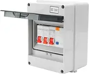 Generic 40A 30mA RCD 2MCB 6a16A, Compact Workshop Consumer Unit for Garages Caravans Outbuildings, IP65 Protection